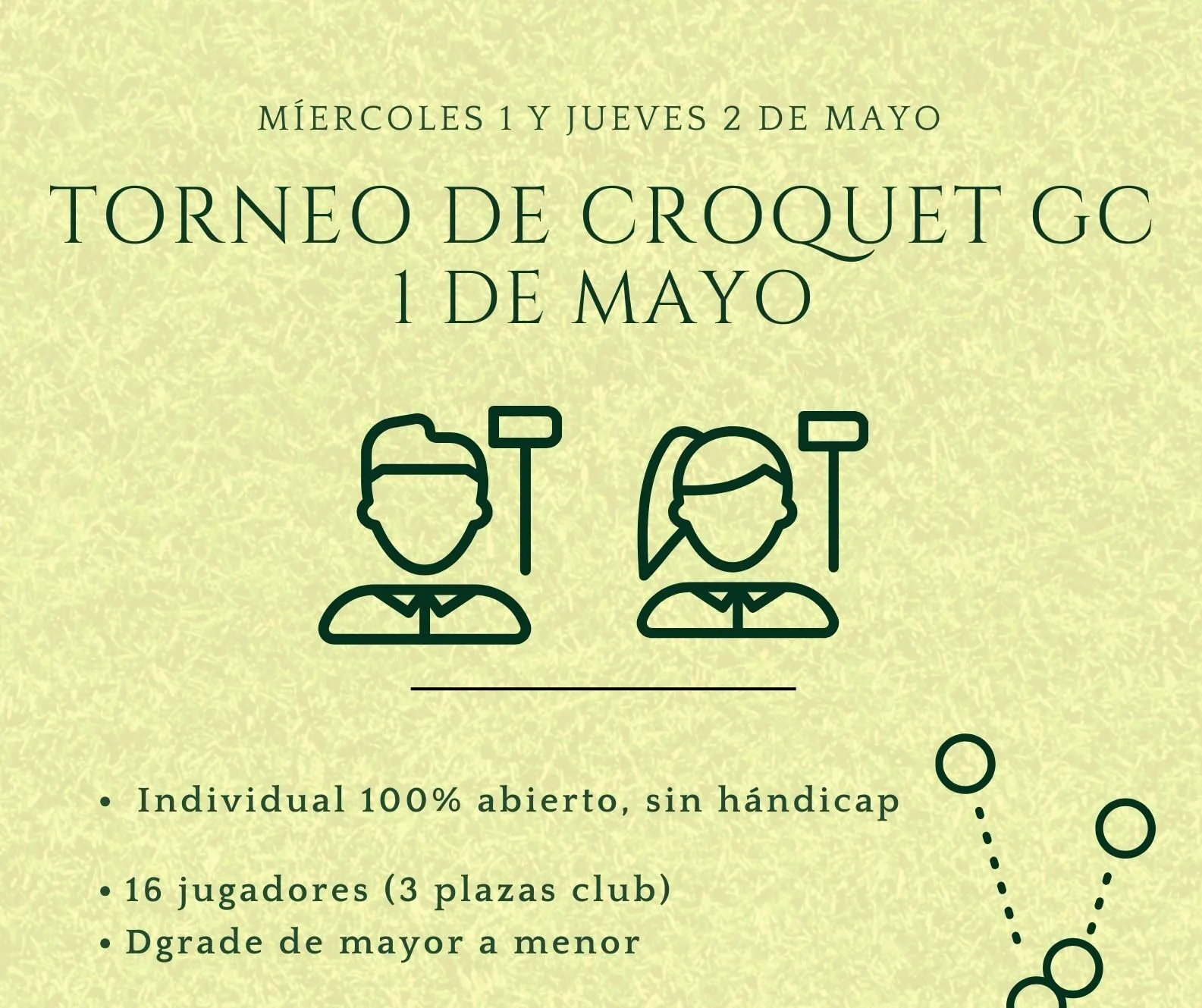 Crqouet 1 mayo tambre golf