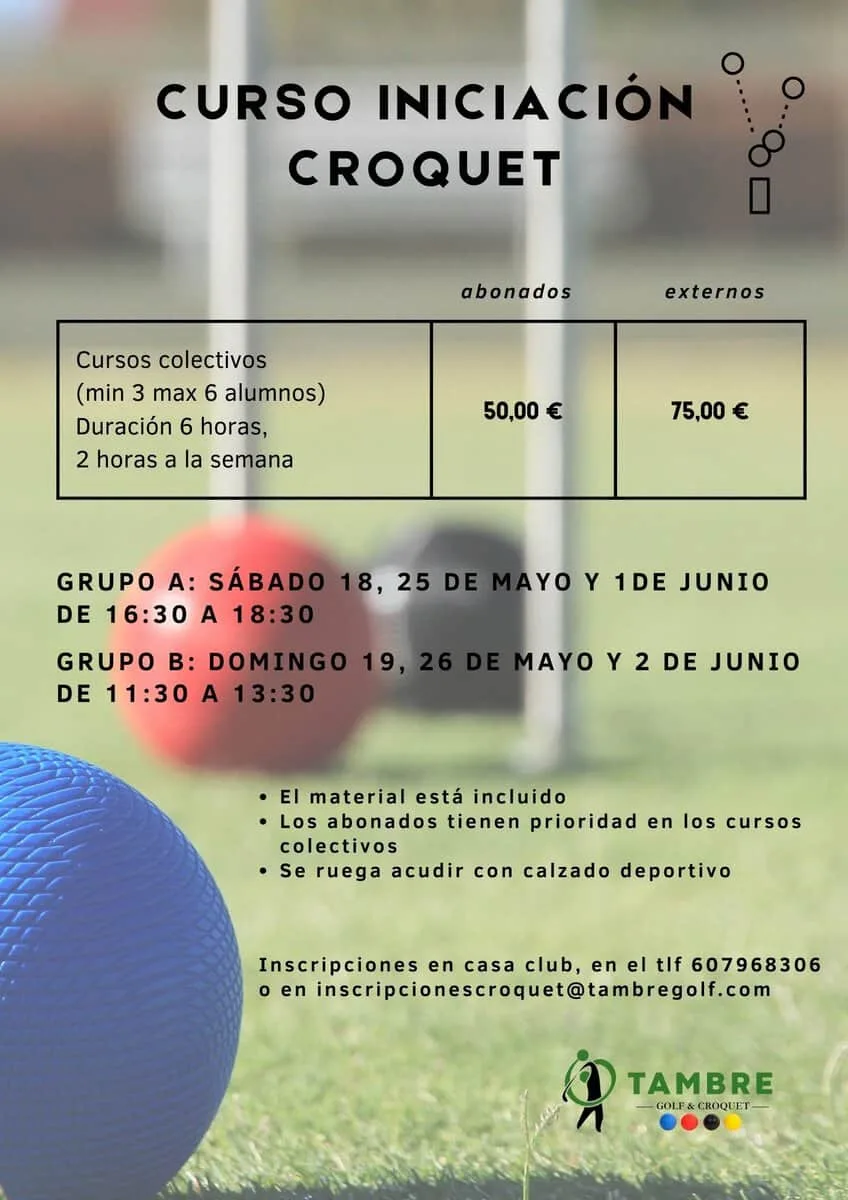 CURSOS INICIACIÓN CROQUET