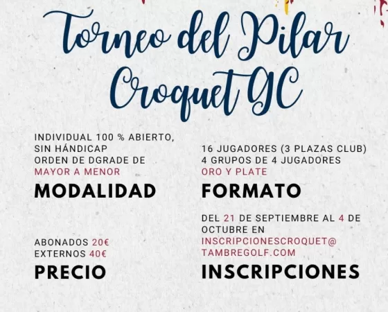 TORNEO DEL PILAR CROQUET GC