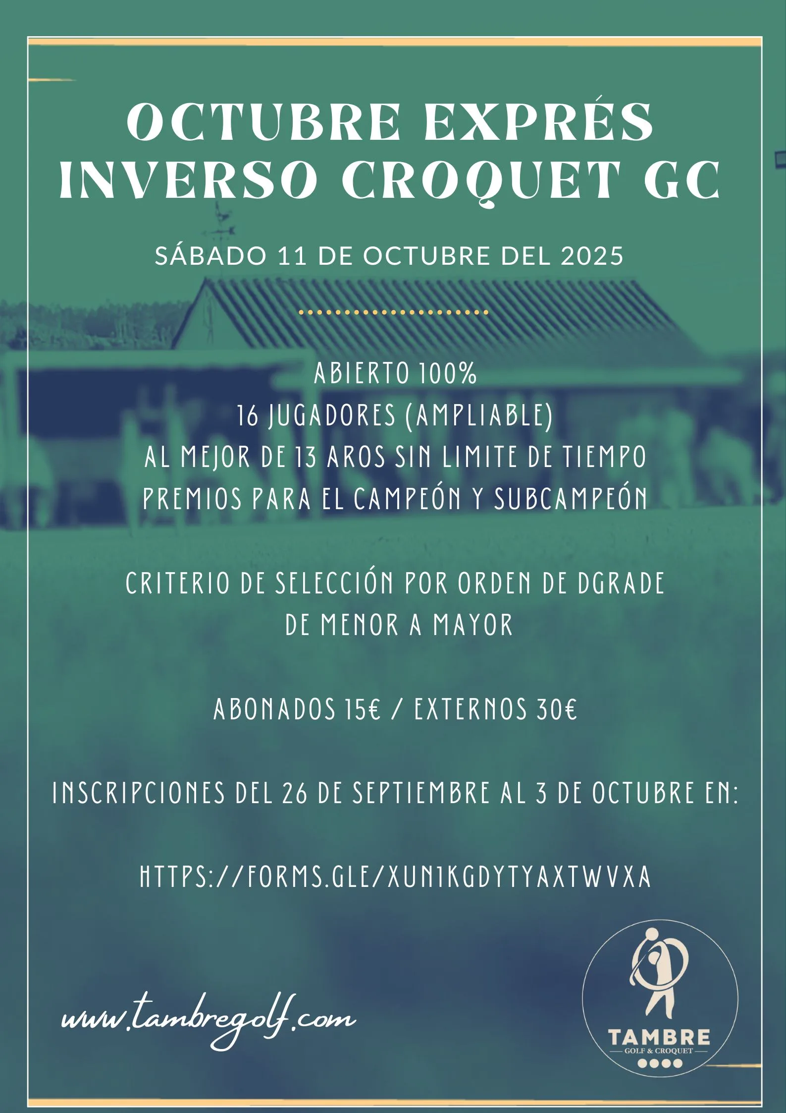 OCTUBRE Exprés Inverso Croquet GC