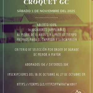 NOVIEMBRE Inverso Croquet GC