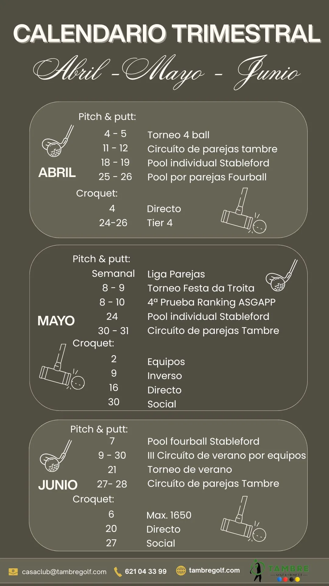 Calendario trimestral abril, mayo, junio -provisional